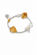 AMBER EDGE Citrine & Quartz Bracelet by SITU — natural stone sterling silver jewelry