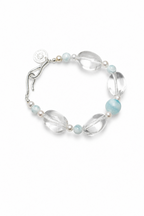 CYAN RIVER Larimar & Quartz Bracelet by SITU — natural stone sterling silver jewelry