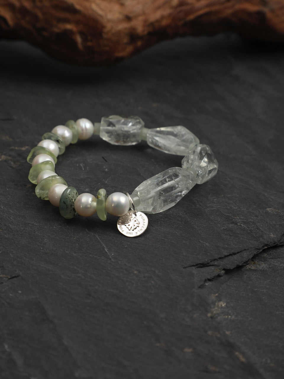 LEMON VINE · Green Quartz & Prehnite Bracelet