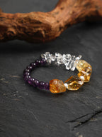 VIOLET GLOW · Citrine & Amethyst Bracelet