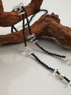 INKED LUSTER · Clear Quartz & Tourmaline Long Necklace