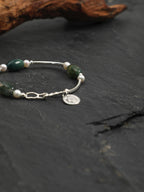 MOSS ROCK · Moss Agate & Pearl Bracelet
