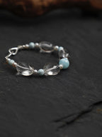 CYAN RIVER · Larimar & Quartz Bracelet