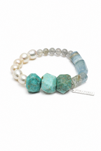 AZURE SURGE Amazonite & Moonstone Bracelet by SITU — natural stone sterling silver jewelry