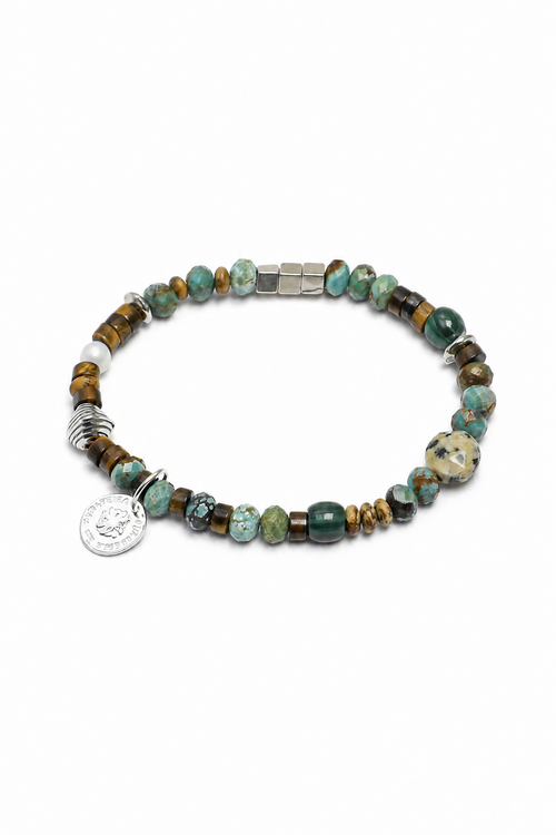 AMBER PINE Multi-Stone Bracelet by SITU — natural stone sterling silver jewelry