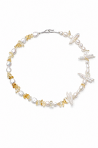 GOLDEN HARVEST Citrine & Baroque Pearl Necklace by SITU — natural stone sterling silver jewelry