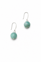 AMAZON DROP Amazonite Sphere Earrings by SITU — natural stone sterling silver jewelry