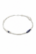 DEEP TIDAL MARK Lapis & Pearl Necklace by SITU — natural stone sterling silver jewelry