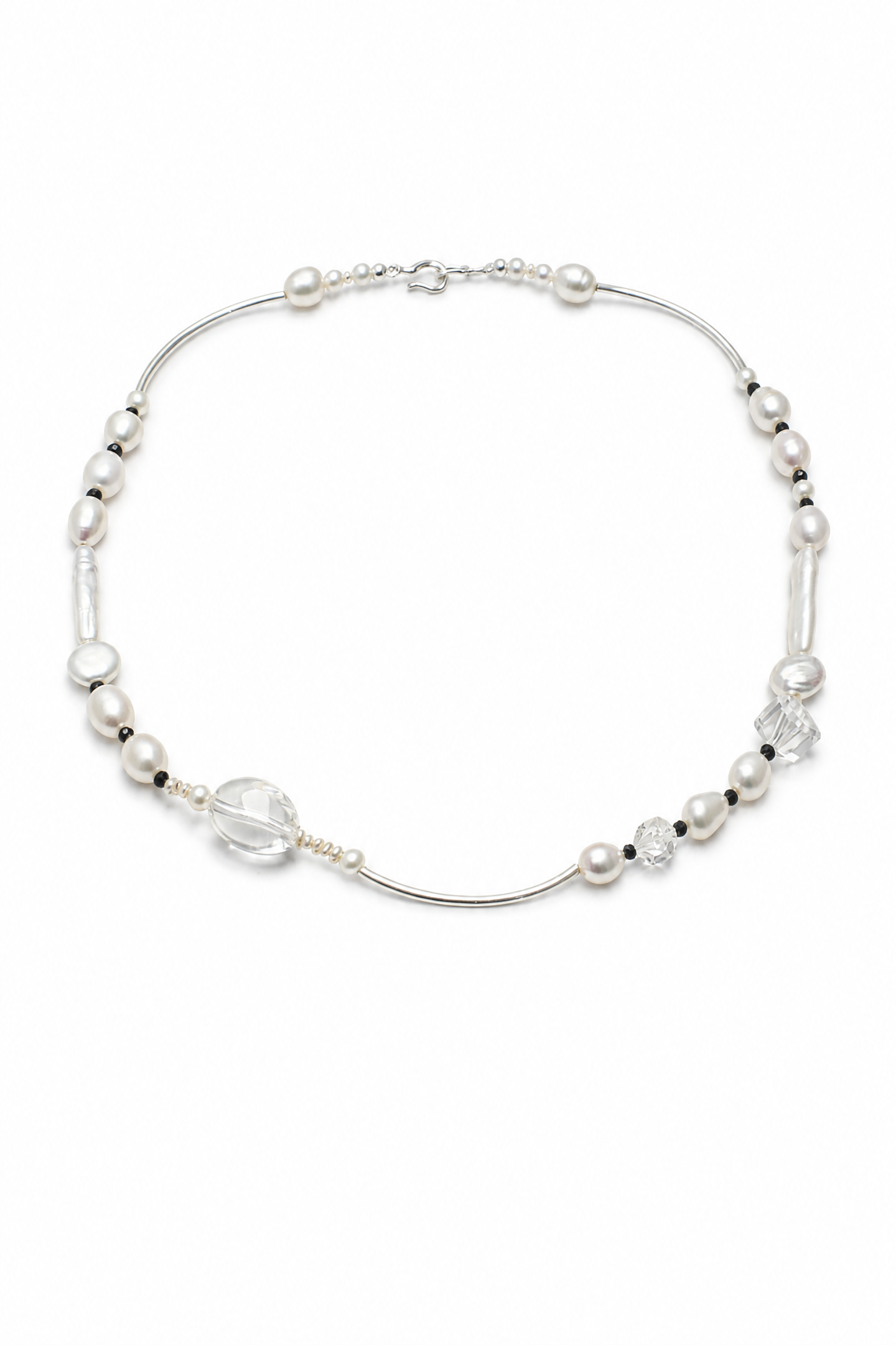 STARK INK Clear Quartz & Tourmaline Necklace by SITU — natural stone sterling silver jewelry
