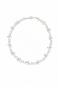 LUCENT TIDE Blue Topaz & Pearl Necklace by SITU — natural stone sterling silver jewelry