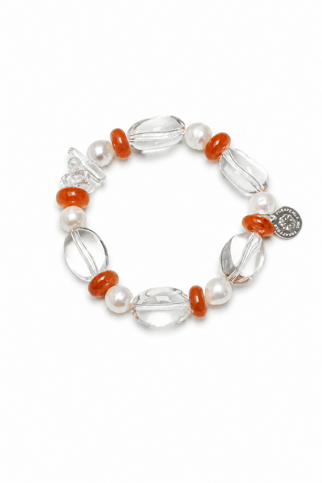 CRIMSON VINE Clear Quartz & Red Agate Bracelet by SITU — natural stone sterling silver jewelry