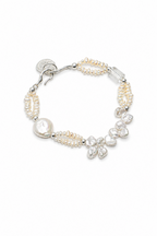 SURF STACK Baroque Pearl & Clear Quartz Bracelet by SITU — natural stone sterling silver jewelry