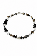 SMOKY ORDER Quartz & Tourmaline Necklace by SITU — natural stone sterling silver jewelry