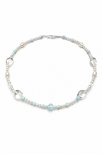 CYAN RIVER Larimar & Crystal Necklace by SITU — natural stone sterling silver jewelry