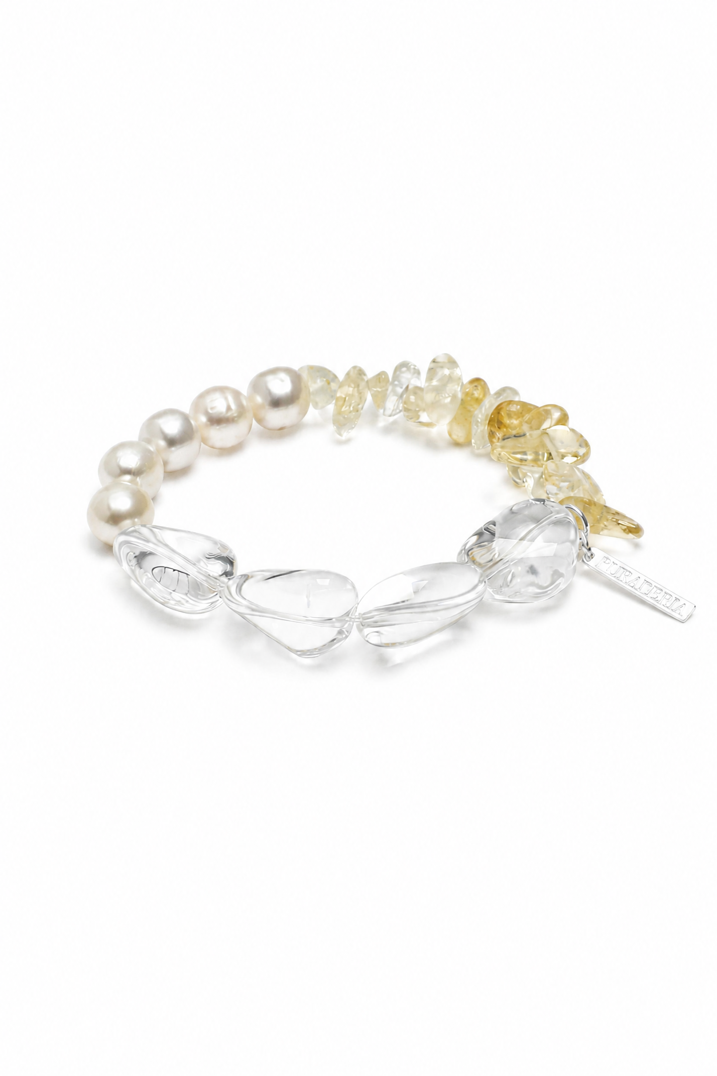 LUCID SCAR Clear Quartz & Citrine Bracelet by SITU — natural stone sterling silver jewelry