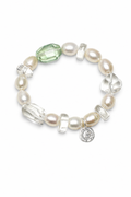 MIST HALCYON Fluorite & Crystal Bracelet by SITU — natural stone sterling silver jewelry