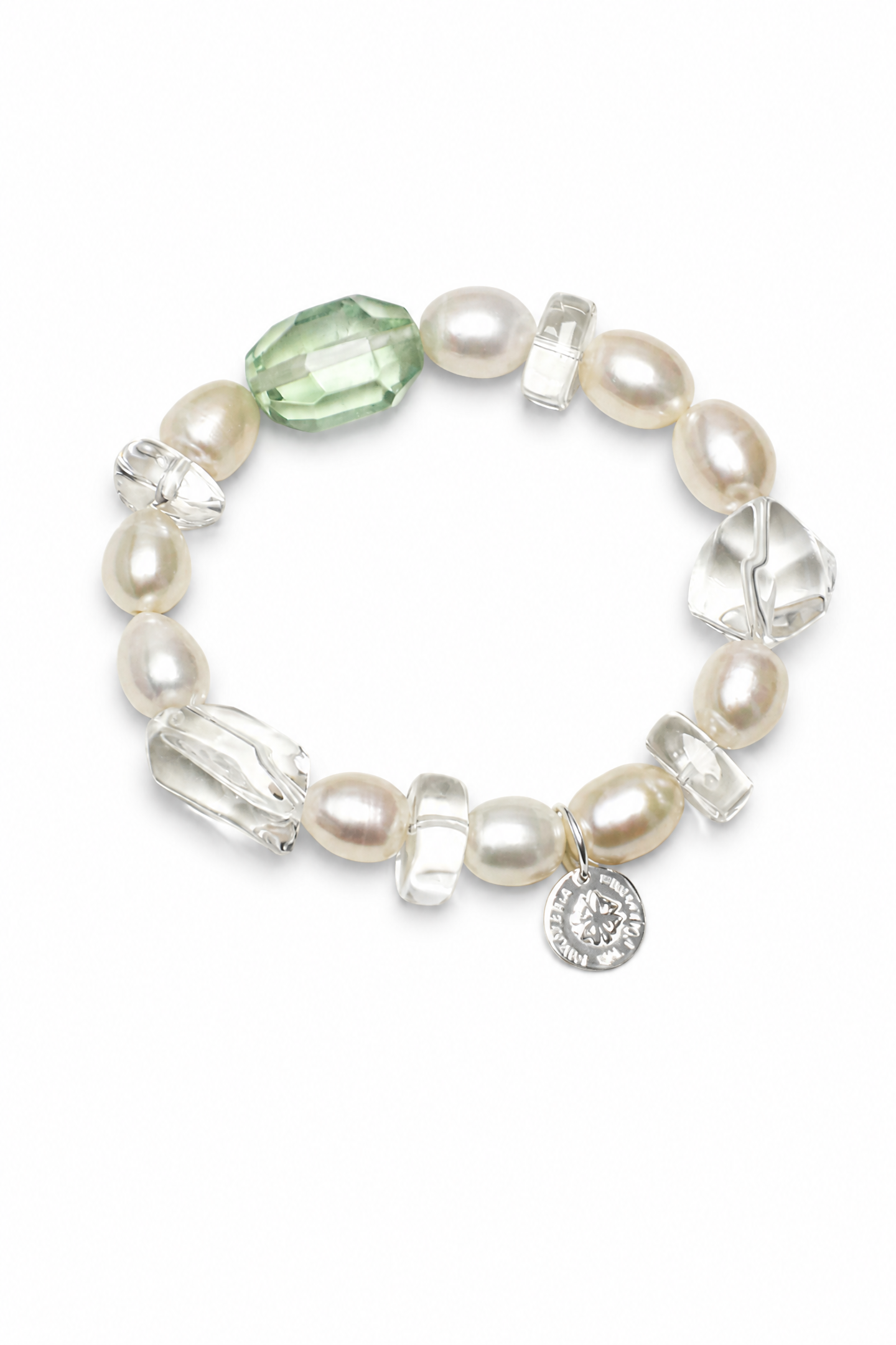 MIST HALCYON Fluorite & Crystal Bracelet by SITU — natural stone sterling silver jewelry
