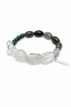 VERDANT TRACE Green Quartz & Malachite Bracelet by SITU — natural stone sterling silver jewelry