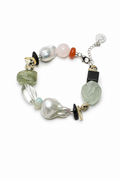 WILDERNESS ESSENCE Green Quartz & Prehnite Bracelet by SITU — natural stone sterling silver jewelry