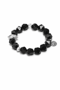 OBSIDIAN DRIFT Black Agate & Obsidian Bracelet by SITU — natural stone sterling silver jewelry