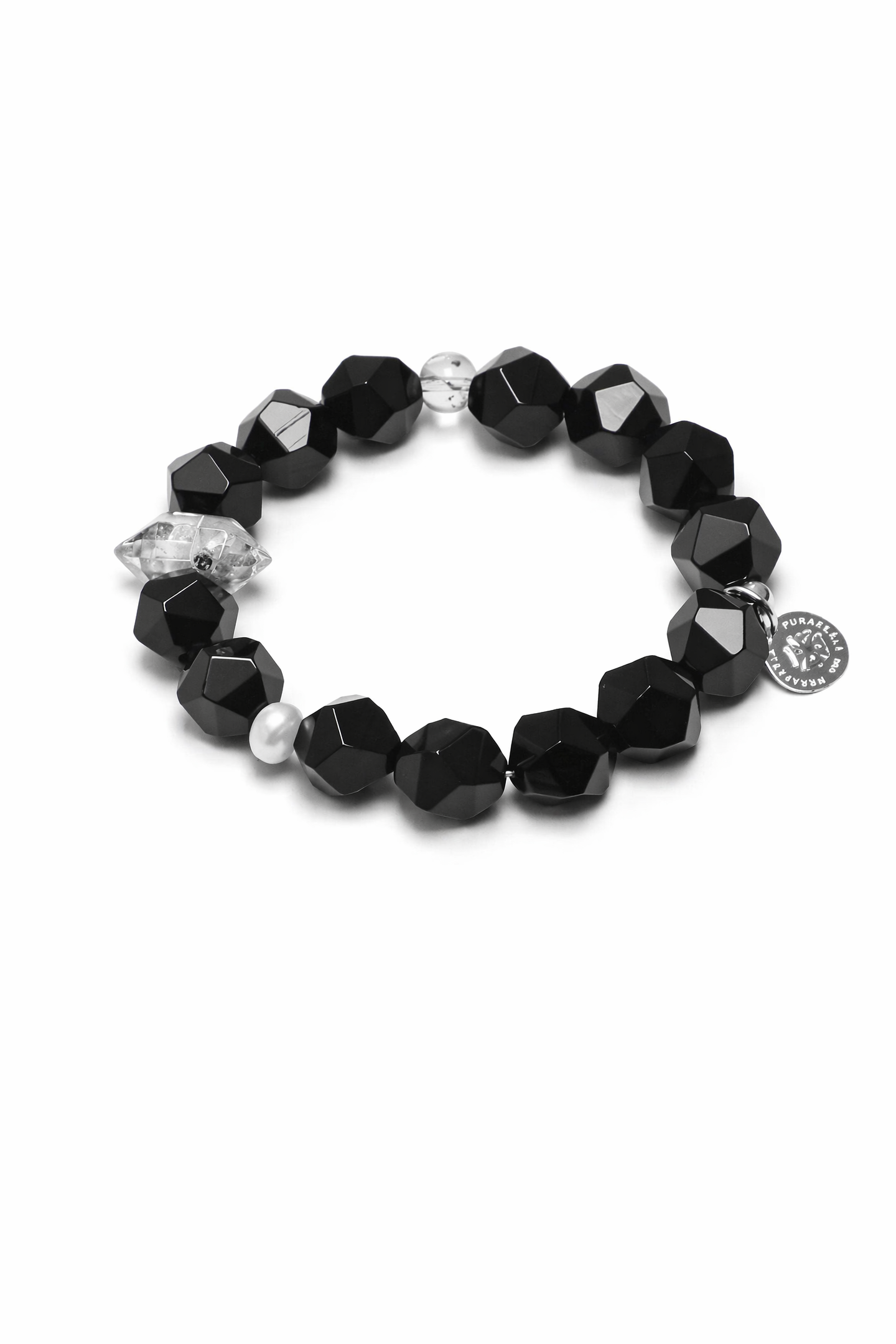OBSIDIAN DRIFT Black Agate & Obsidian Bracelet by SITU — natural stone sterling silver jewelry