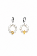 DAWN GLARE Citrine & Pearl Earrings by SITU — natural stone sterling silver jewelry