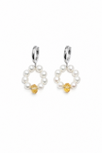 DAWN GLARE Citrine & Pearl Earrings by SITU — natural stone sterling silver jewelry
