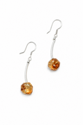 AMBER ARC Faceted Citrine Earrings by SITU — natural stone sterling silver jewelry