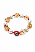 AMBER TETHER Citrine & Pearl Bracelet by SITU — natural stone sterling silver jewelry
