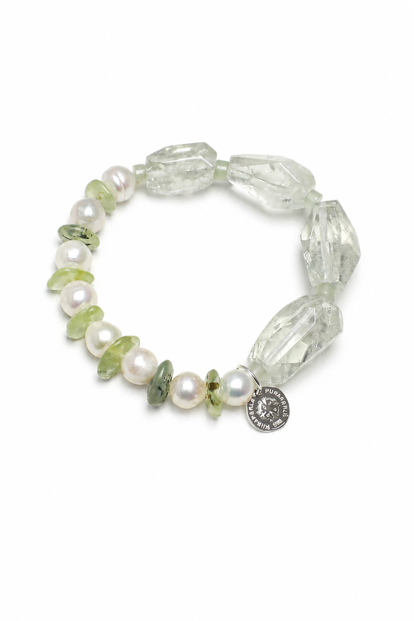 LEMON VINE Green Quartz & Prehnite Bracelet by SITU — natural stone sterling silver jewelry