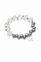GLAZED PRISM Rhombus Crystal & Shell Bracelet by SITU — natural stone sterling silver jewelry