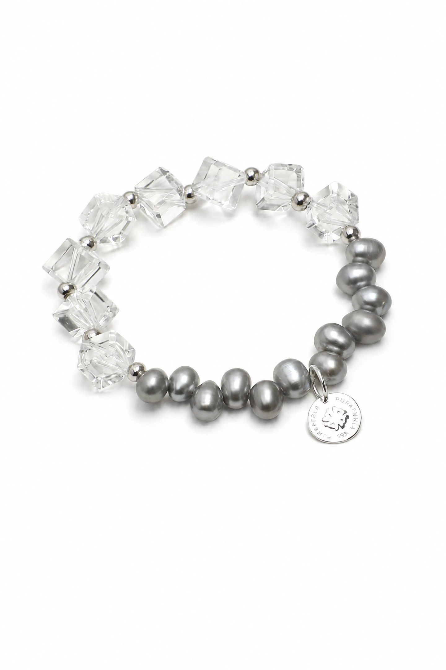 GLAZED PRISM Rhombus Crystal & Shell Bracelet by SITU — natural stone sterling silver jewelry