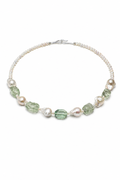 MIST TIDE Fluorite & Baroque Pearl Necklace by SITU — natural stone sterling silver jewelry
