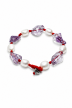 VIOLET RAY Amethyst & Pearl Bracelet by SITU — natural stone sterling silver jewelry
