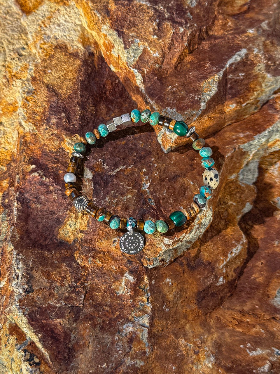 AMBER PINE Multi-Stone Bracelet — SITU mineral jewelry detail