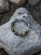 SMOKY RELIC · Smoky Quartz & Dalmatian Stone Bracelet