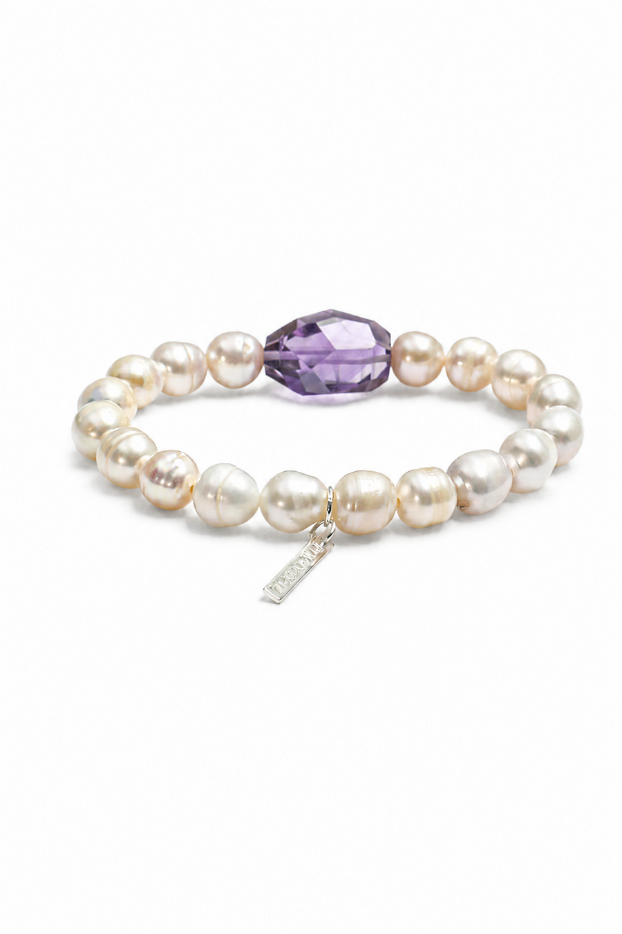 VIOLET PERSPECTIVE Amethyst & Pearl Bracelet by SITU — natural stone sterling silver jewelry