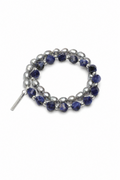 GREY RIPPLE Sodalite & Pearl Double-Wrap Bracelet by SITU — natural stone sterling silver jewelry