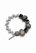 INK STRUCTURE Rutilated Quartz & Agate Bracelet by SITU — natural stone sterling silver jewelry