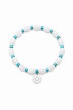 PALE TIDEMARK Shell & Turquoise Bracelet by SITU — natural stone sterling silver jewelry