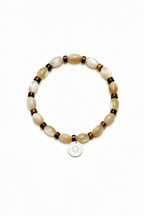 SHELL CORE Trochus Shell & Tiger's Eye Bracelet by SITU — natural stone sterling silver jewelry