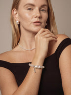 LUNAR COLUMN · Quartz & Baroque Pearl Bracelet