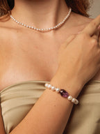 VIOLET PERSPECTIVE · Amethyst & Pearl Bracelet