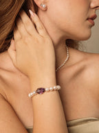 VIOLET PERSPECTIVE · Amethyst & Pearl Bracelet