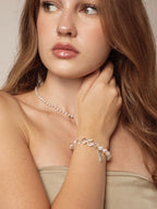 FROST MATRIX · Pearl & Clear Quartz Bracelet